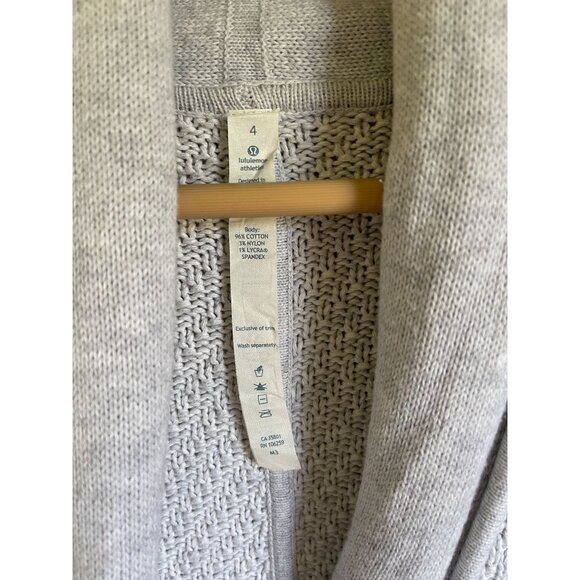 Lululemon Post Practice Shawl Collar Cardigan Snap Closure Size 4 - Picture 8 of 11